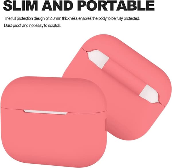 2x Vaaleanpunainen Airpods PRO 2 silikonikuorikotelo