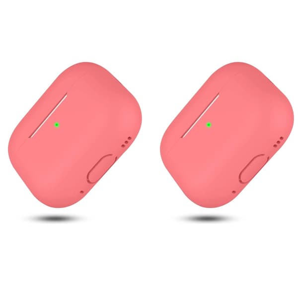 2x Vaaleanpunainen Airpods PRO 2 silikonikuorikotelo