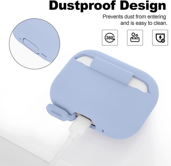 2x Blå Airpods PRO 2 silikondeksel