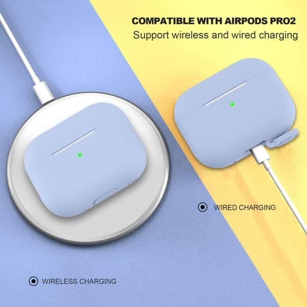 2x Blå Airpods PRO 2 silikondeksel