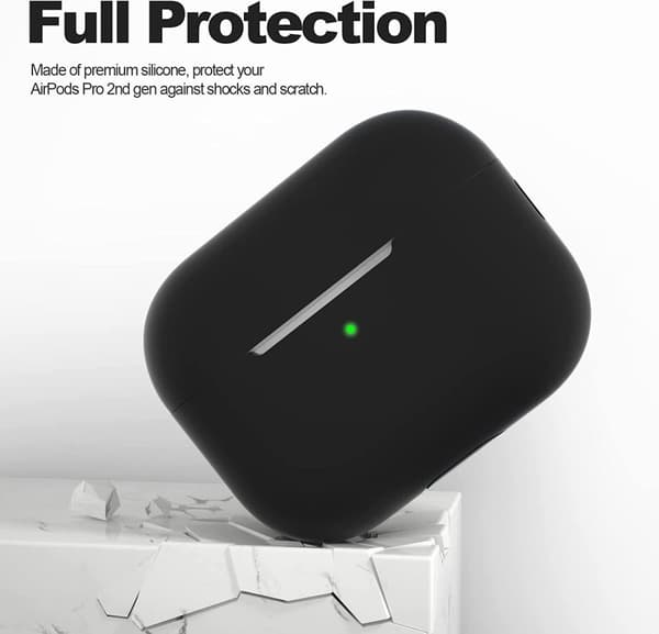 2x Musta Airpods PRO 2 silikonikuorikotelo