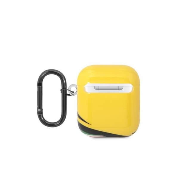 Fodral för Airpods 1 och 2 Anti-chock silikon - FERRARI - Gul