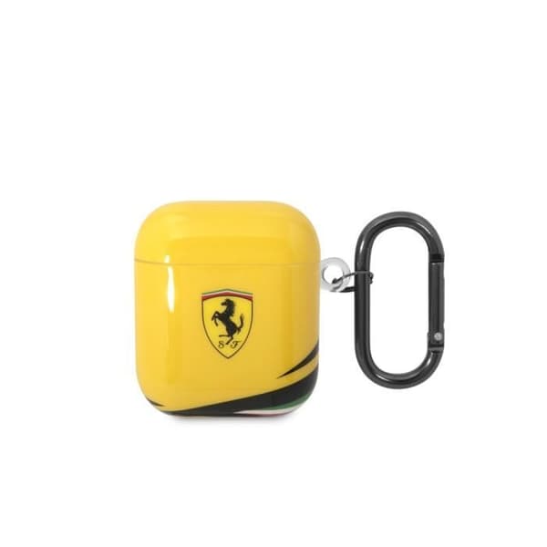 Fodral för Airpods 1 och 2 Anti-chock silikon - FERRARI - Gul