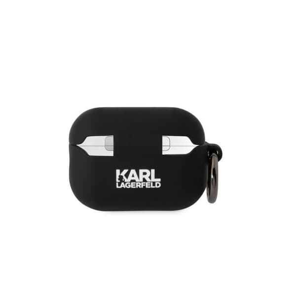 Fodral till Airpods Pro 2 NFT Anti-Shock Silikon med Ring Karl Lagerfeld Svart