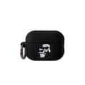 Miniatyrbild 1 av 3: Fodral till Airpods Pro 2 NFT Anti-Shock Silikon med Ring Karl Lagerfeld Svart