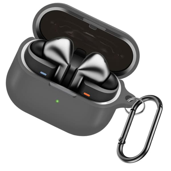 INF Suojaava silikonikotelo Samsung Galaxy Buds3/Buds3 Pro -kuulokkeille, karabiinihaka