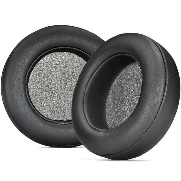 INF 2-pakke erstatnings øreputer - fortykket svart proteinskinn for Corsair Virtuoso PRO 0