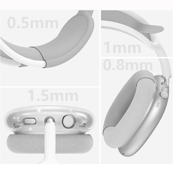 INF Hohtavan valkoinen 4-osainen AirPods Max -kotelosarja 0