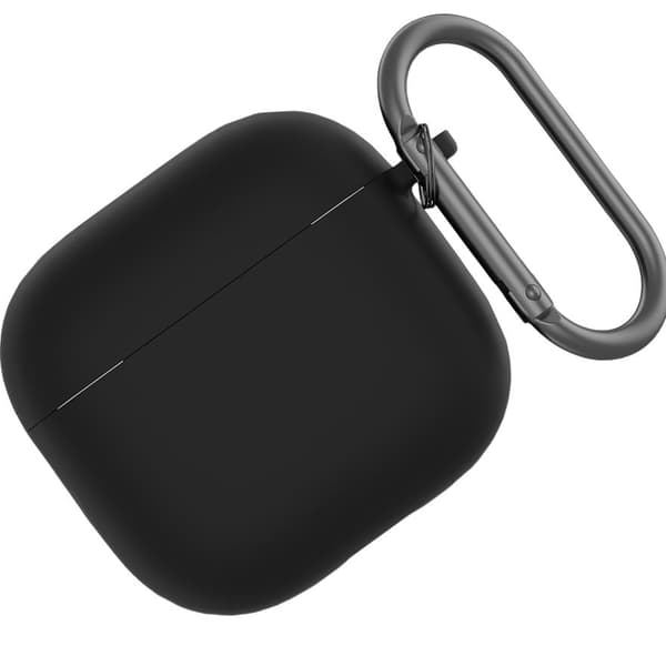 INF Apple AirPods 4 skyddsfodral med karbinhake Svart