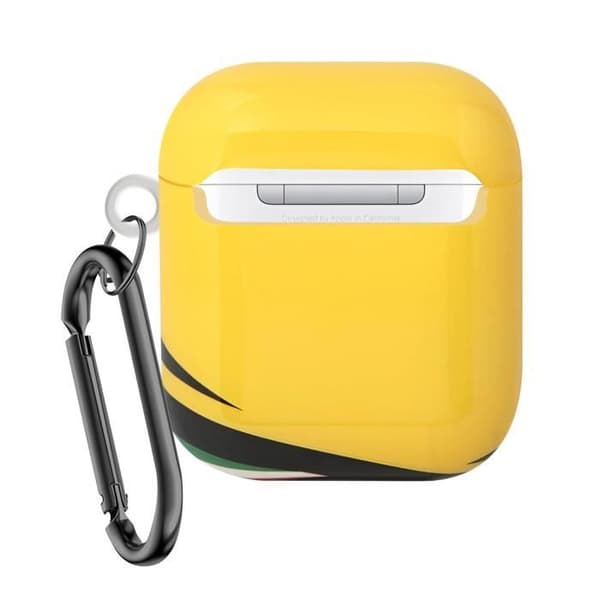Fodral för AirPods 1 och 2 Stel Ferrari Silikon Gul karbinhake
