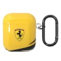 Miniatyrbild 1 av 4: Fodral för AirPods 1 och 2 Stel Ferrari Silikon Gul karbinhake