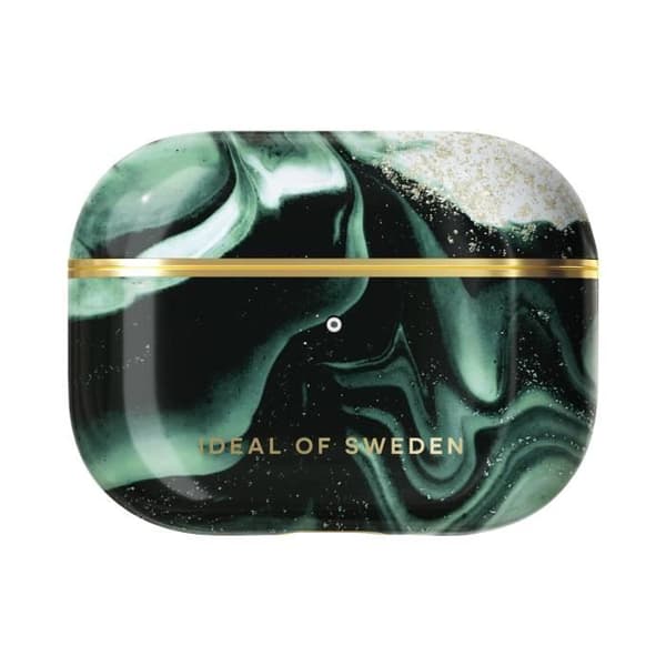 Marbled AirPods Pro 2 Fodral Elegant Golden Olive Marble iDeal of Sweden Mörkgrön