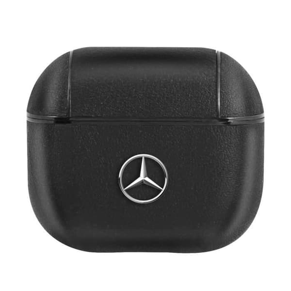Äkta läderfodral för AirPods 3 - MERCEDES - Fingertjock och lätt - Svart