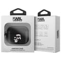 Miniatyrbild 2 av 4: Coque för AirPods Pro 2 - KARL LAGERFELD - Stöttålig Mjuk med Ring - Svart
