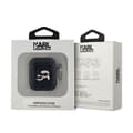 Miniatyrbild 3 av 3: AirPods-fodral - Karl Lagerfeld - Monogram Karl &amp; Choupette - Silikon - Svart - 1/2 generation