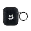 Miniatyrbild 1 av 3: AirPods-fodral - Karl Lagerfeld - Monogram Choupette - Silikon - Svart - 1/2 generation