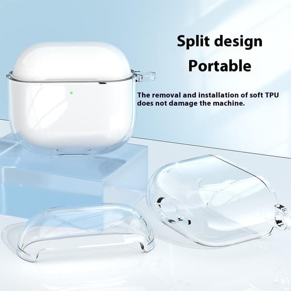 SKALO AirPods 4 Transparent TPU Cover