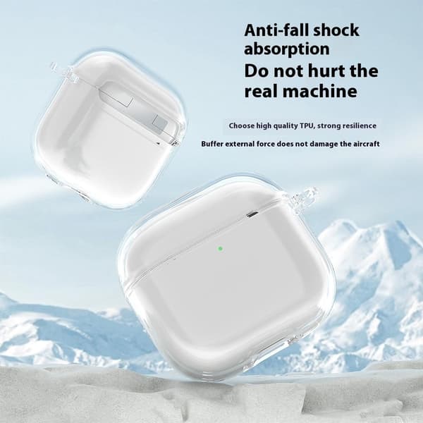 SKALO AirPods 4 Transparent TPU Cover