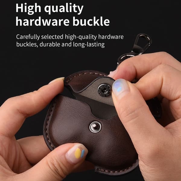 SKALO AirPods 4 PU-Läder Fodral - Svart