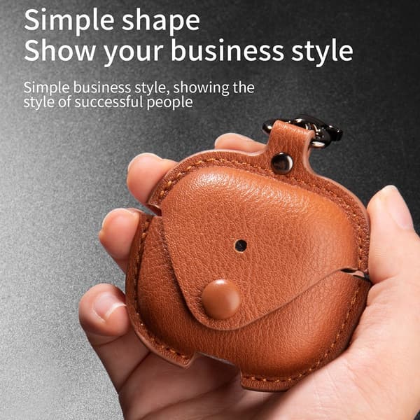 SKALO AirPods 4 PU-Läder Fodral - Svart