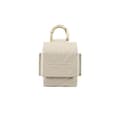 Miniatyrbild 2 av 4: Mini Sac AirPods - IDEAL OF SWEDEN - Modell Flo - Läder - Beige - Zebrastick med Karbinhake