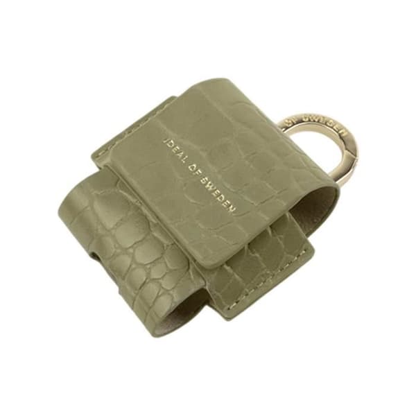 Mini Sac AirPods - IDEAL OF SWEDEN - Modell Flo - Syntetiskt läder - Grön - Karbinhake