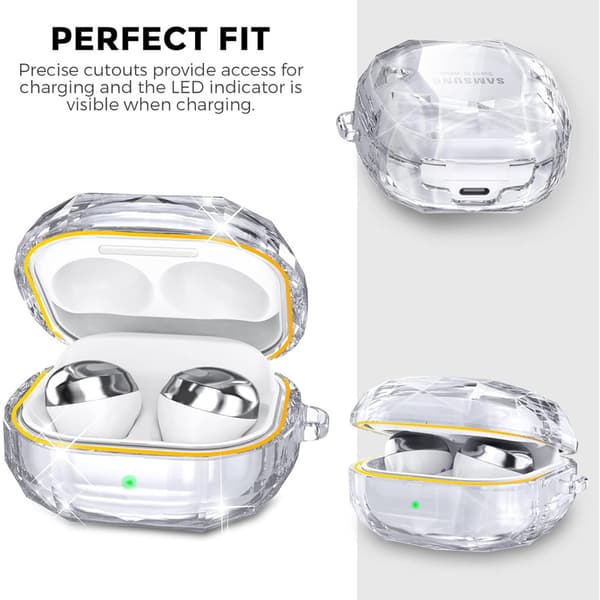 INF Diamond Pattern Protective Case for Galaxy Buds Live/2/Pro/FE