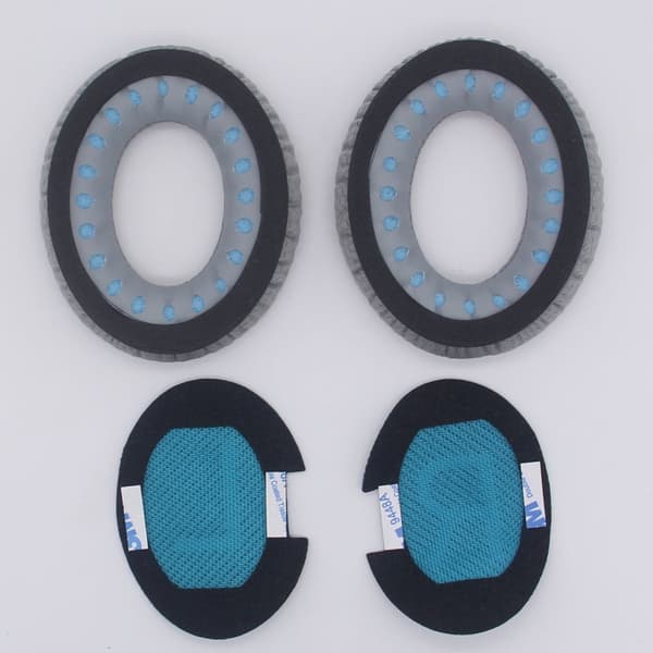 INF Vaihtokuulokkeet Bose QC35-, QC25- ja QC15-kuulokkeille Harmaa+sininen