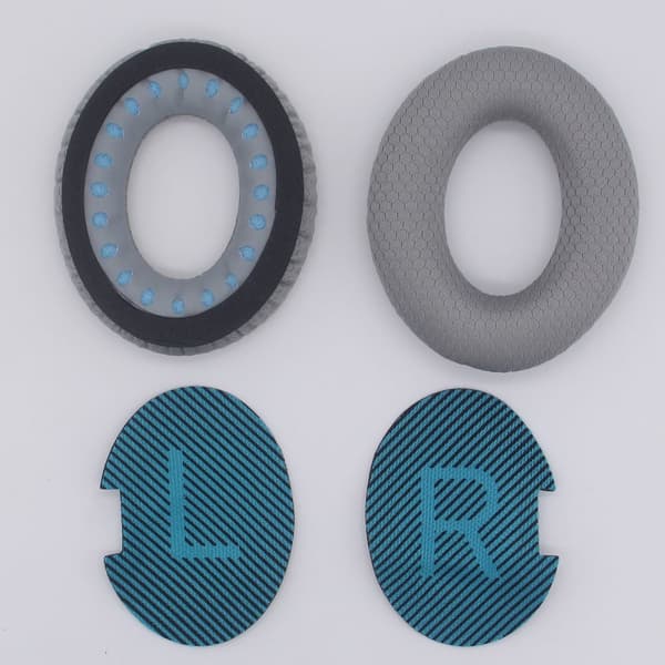 INF Vaihtokuulokkeet Bose QC35-, QC25- ja QC15-kuulokkeille Harmaa+sininen