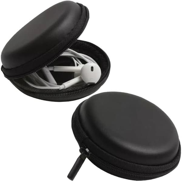 Hörlursfodral - Svart - Hård plast - Mjuk foder - Kompakt 8x3 cm