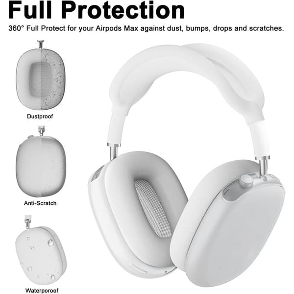 Silikonikuori Apple AirPods Max kuulokkeisiin - Clear