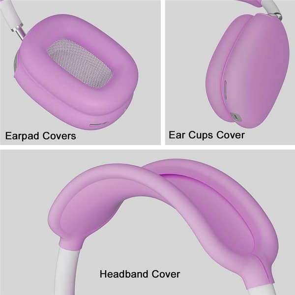 Silikonfodral för Apple AirPods Max hörlurar - Purple