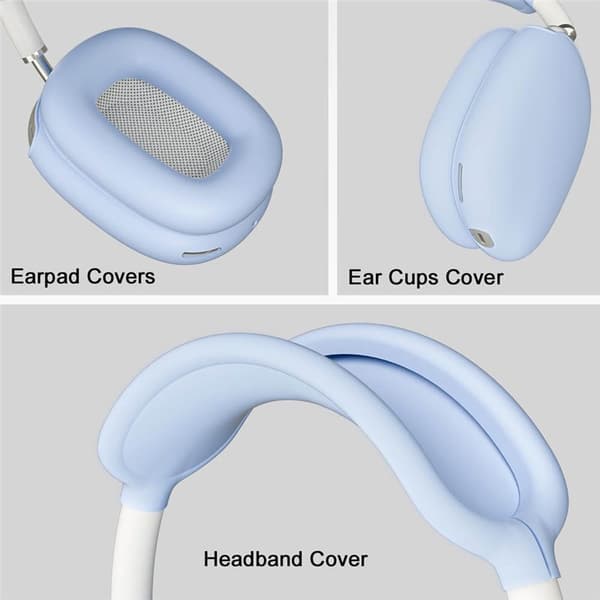 Silikoncover til Apple AirPods Max hovedtelefoner - Light Blue