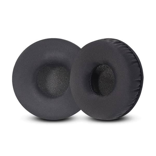 INF Utskiftbare øreputer for Sony WH-CH520 hodetelefoner - Isilkestoff (7CM) Sort