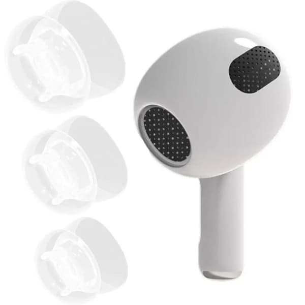 3-par TPE ørepuder Apple AirPods (Gen4) - S/M/L - Clear