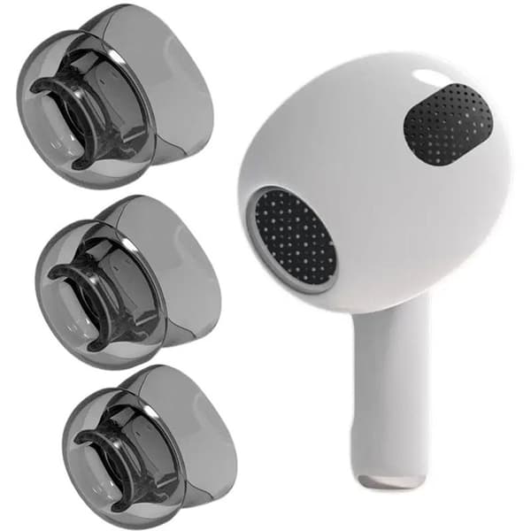 3-par TPE øreputer Apple AirPods (Gen4) - S/M/L - Svart