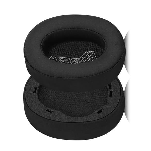 INF Utbytesöronkuddar för JBL LIVE 650BTNC, svart issilkesmaterial, 2-pack