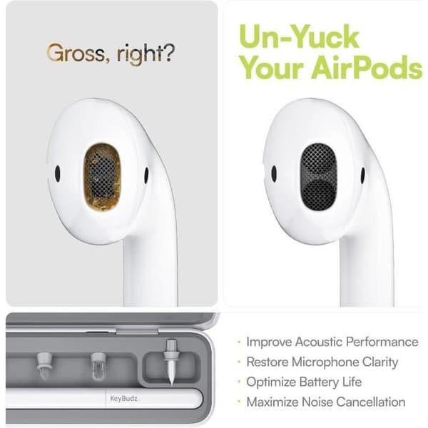 KeyBudz Air Care 2.0 Rengöringsset för AirPods, iPhone och Apple-enheter