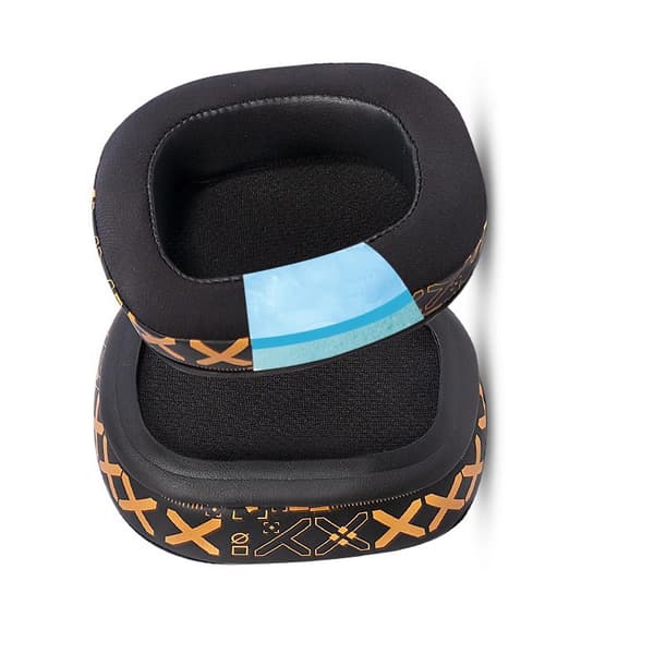 INF Vaihto-korvatyynyt Logitech G633 G933 -kuulokkeille - musta proteiinileatheri