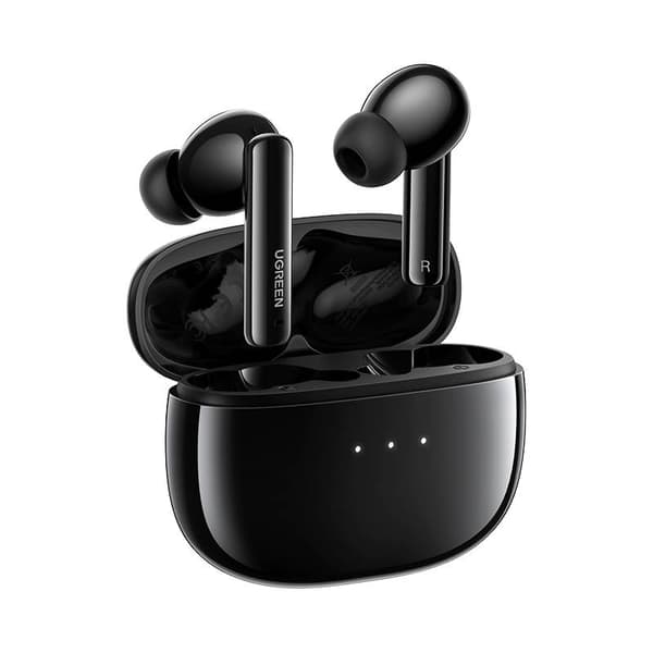 CASTI Ugreen, "WS106" wireless, intraauriculare - butoni, ANC, pt smartphone, microfon pe casca, conectare prin Bluetooth 5.2, negru, "90401", (includ