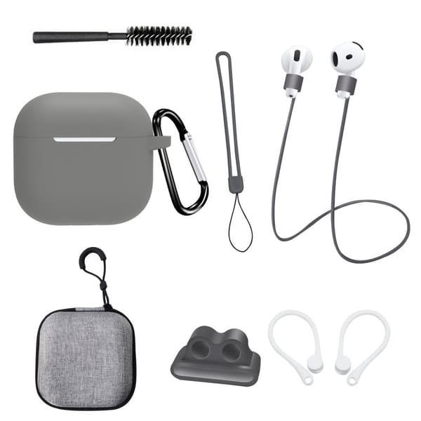 INF AirPods 4. generasjons 8-delers sett i mørkegrå
