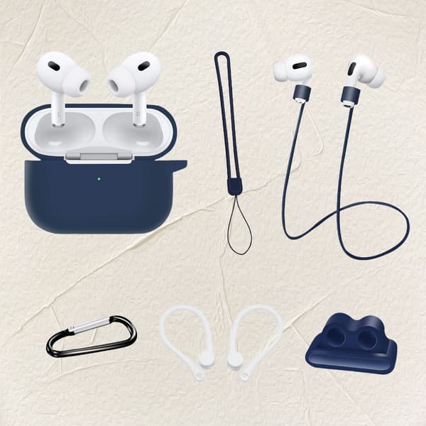 6-osainen Airpods Pro 2 -lisävarustesarja - Tummansininen