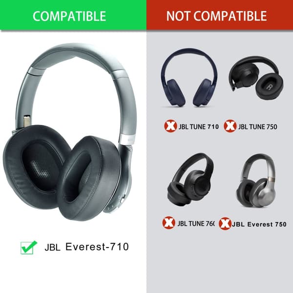 Udskiftningsørepolstring til JBL Everest 710 - Titaniumfarve (2-pak)