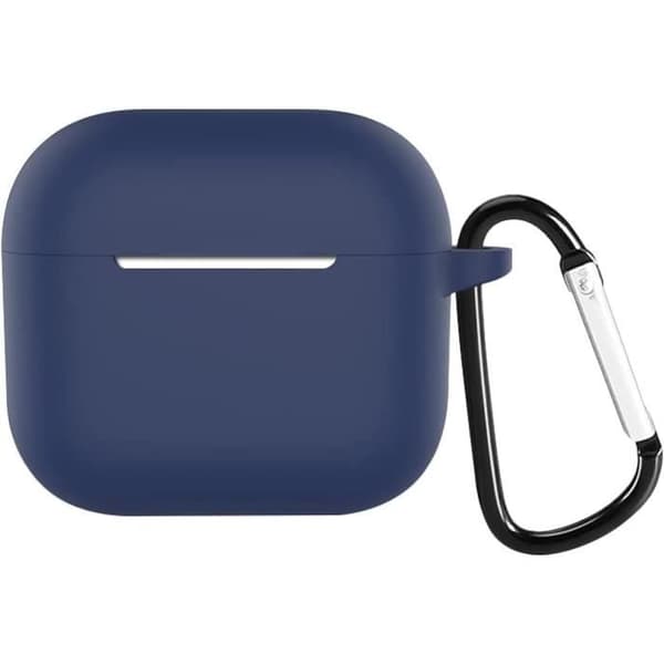 Blå silikonfodral för Airpods 3 med rem - Devia
