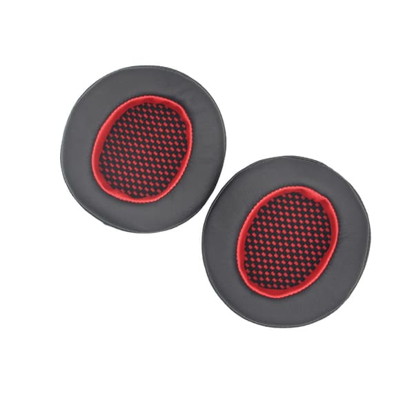 INF 2 Pack Earpads - Svarte og røde øreputer i proteinlær (enkelte)