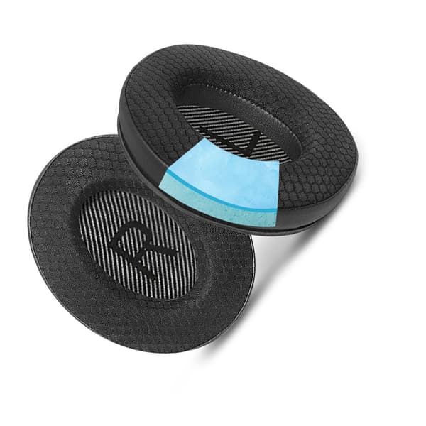 INF Kylande fotbollsnätsöronkuddar för Bose AE2/QC15/QC25-hörlurar Svart
