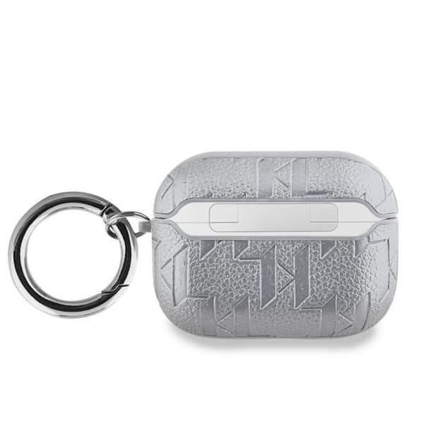 Étui för AirPods Pro Monogram med Karl Head Prägling Karl Lagerfeld Silver