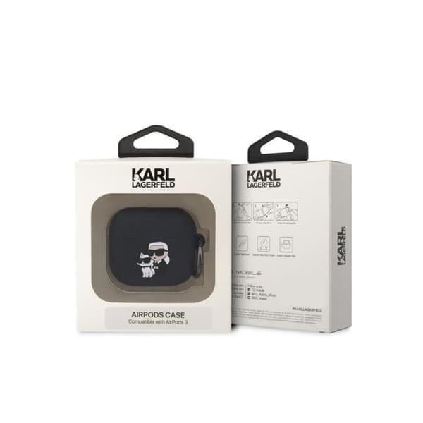 Coque för Airpods 3 NFT Stötsäker i Silikon Karl Lagerfeld Svart - Märke KARL LAGERFELD