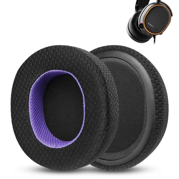 INF Åndbare ørepuder til SteelSeries Arctis hovedtelefoner - Sort/Lilla