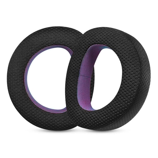 INF HD700 hodetelefonputer - svart og lilla vevd (2-pakning med klips)